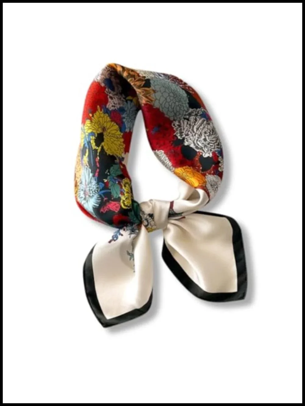100% Pure Mulberry Silk Square Scarf 26x26 Neck Scarf for Women Headwrap